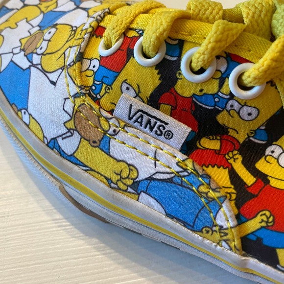 Rare Kid's Youth Matt Groening The Simpsons Vans Sneakers US Size 1.5 Y 1.5Y - Picture 11 of 12